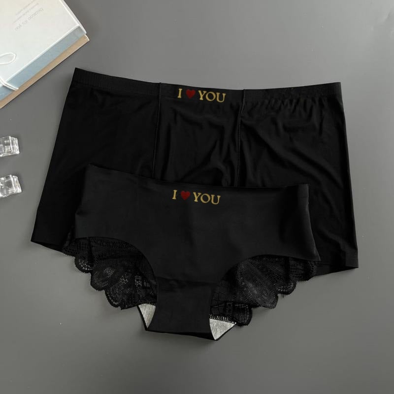 Couple Underwear, One Man And One Woman, Ice Silk Accessible Luxury Suit, Seamless White Lace Independent Wear, Thin Valentine'S Day - Image 5